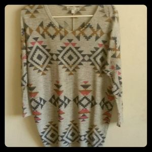 Oversized drop shoulder sweater